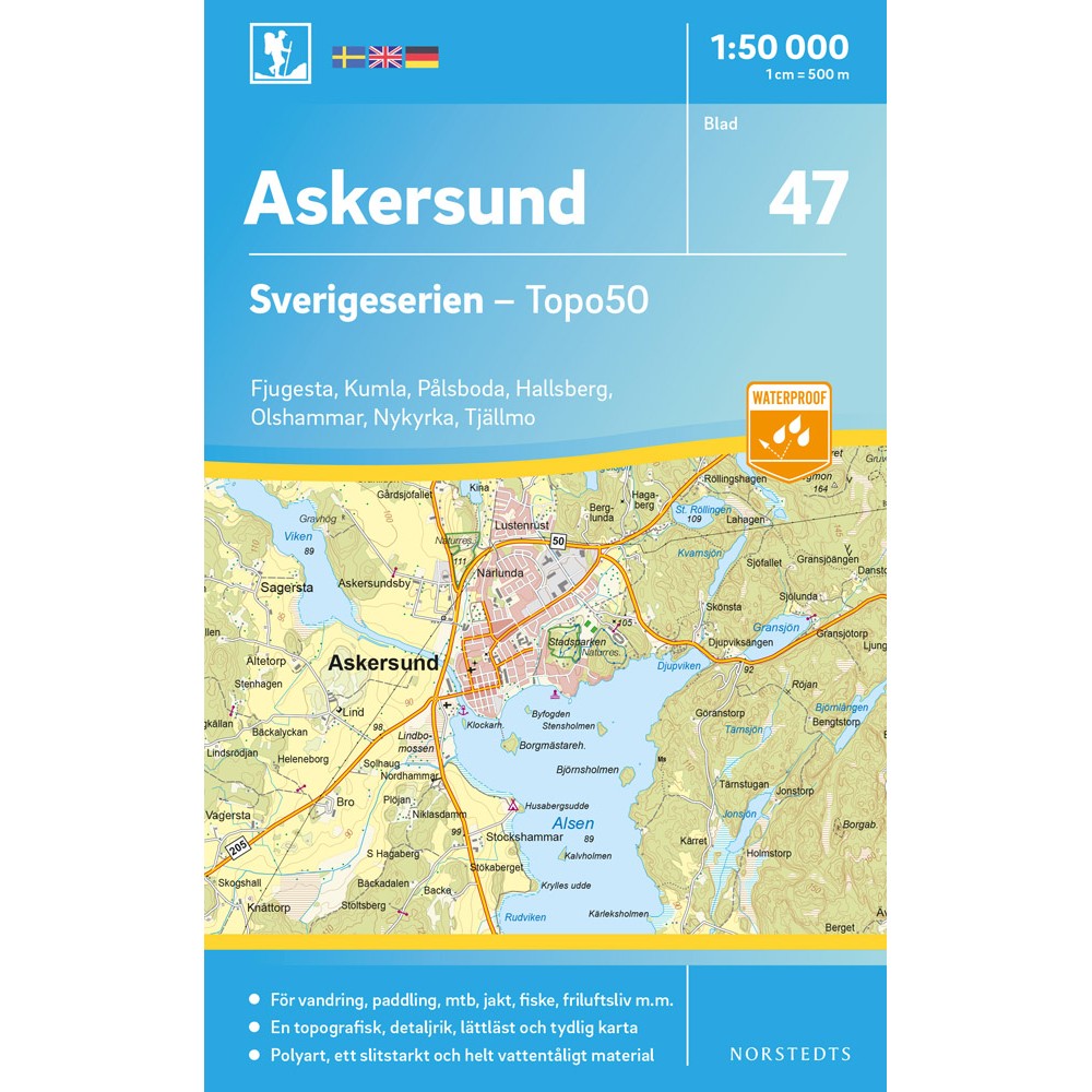 47 Askersund Sverigeserien 1:50 000
